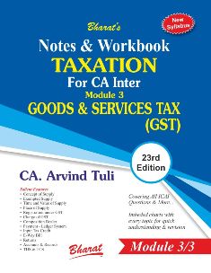  Buy Notes & Workbook TAXATION  For CA Inter Module 3 GOODS & SERVICES TAX